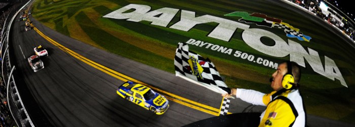 2012 Daytona 500 Matt Kenseth crosses finish line