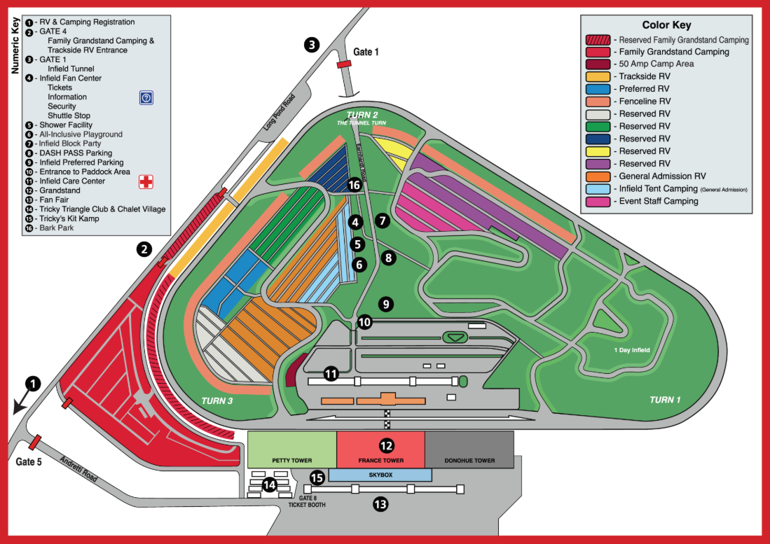 Pocono Speedway Seating Chart