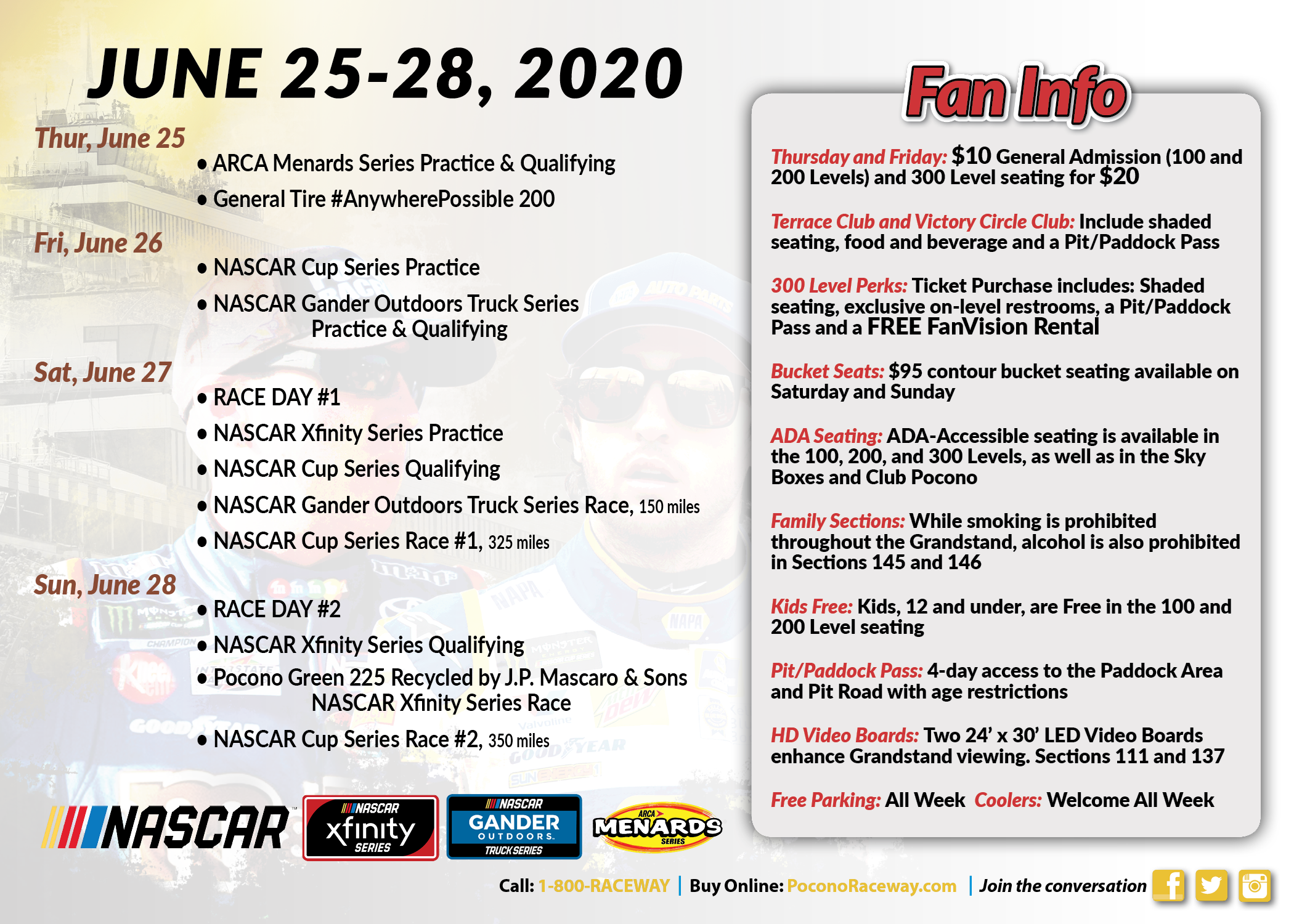 Pocono Grandstand Seating Chart